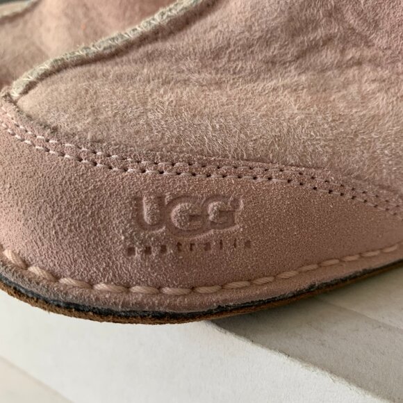 PINK UGG BOO CRIB BOOTS BABY SUEDE SIZE M - Picture 3 of 10